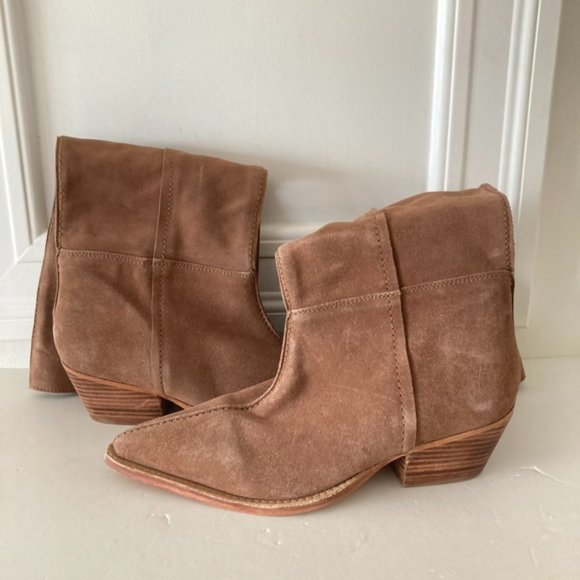 Free People Brown Boots Suede Western Style - Picture 2 of 10